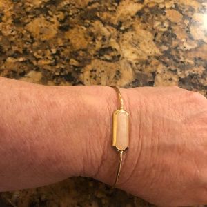 Natural stone metal bracelet